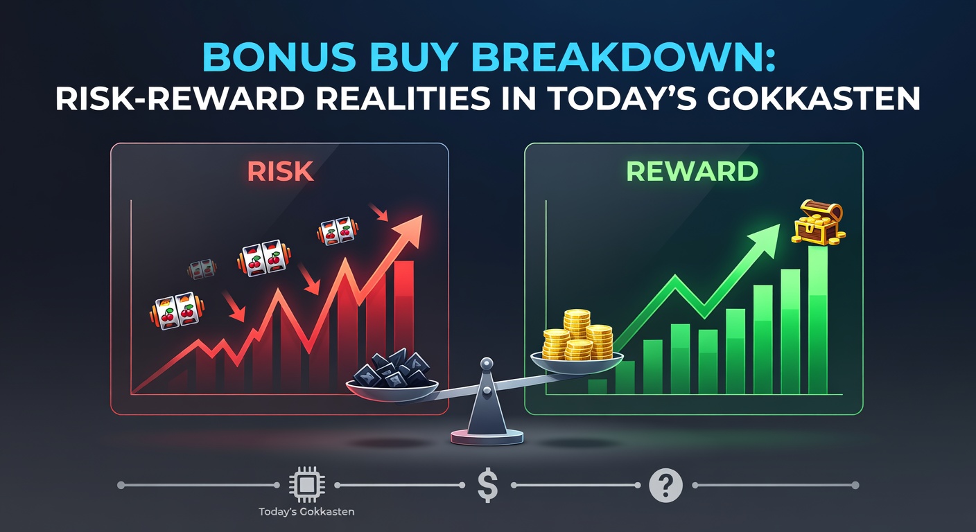 Grafiek met bonus buy kosten en potentiële uitbetalingen in een moderne gokkast, illustrerend risico versus beloning