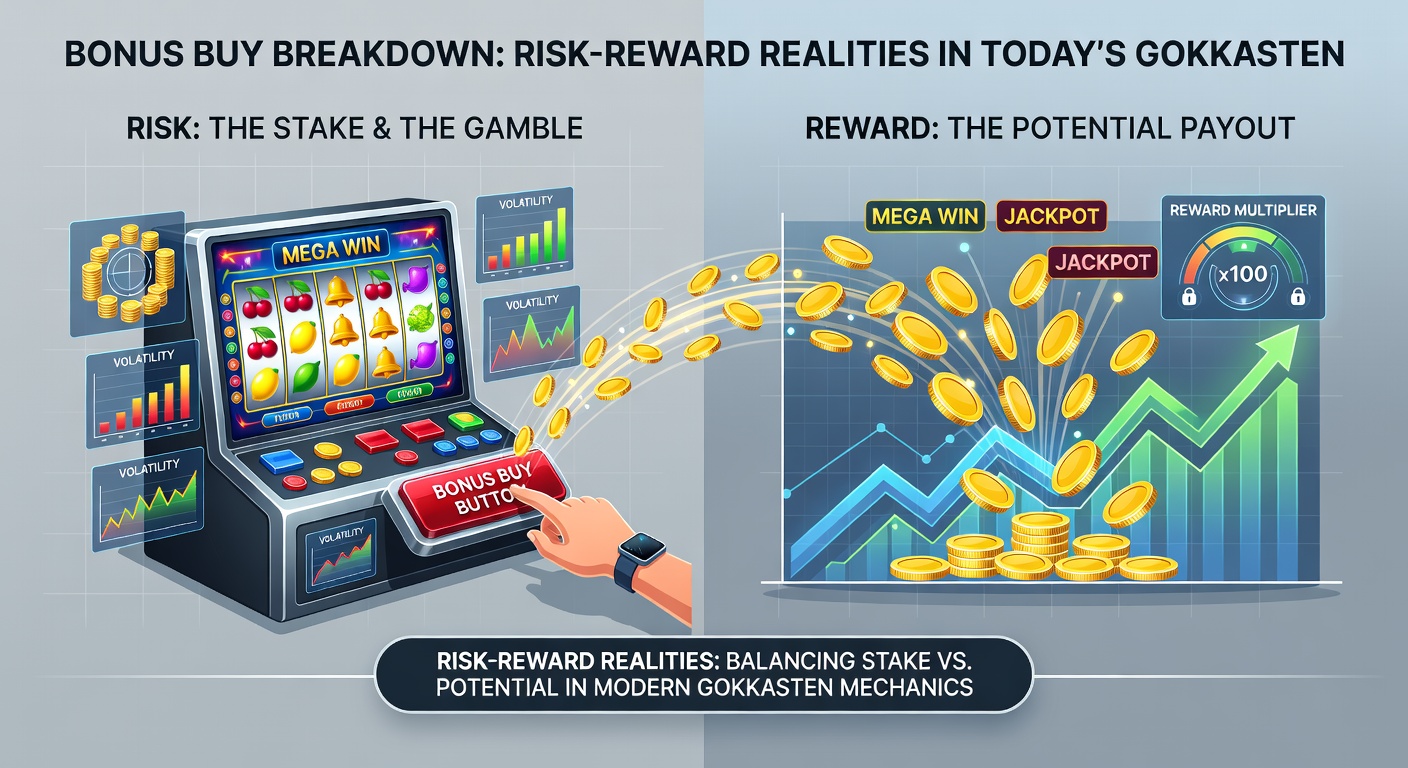 Voorbeeldscherm van een bonus buy-interface in een gokkast, met knoppen voor aankoop en weergegeven multipliers en free spins