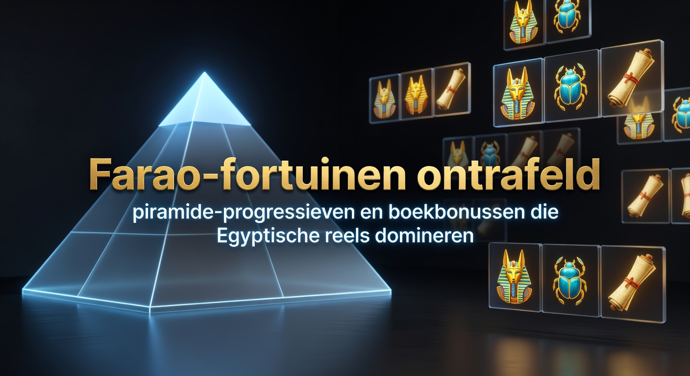 Iconische piramide met gouden farao-symbolen en draaiende Egyptische reels op een moderne gokkast