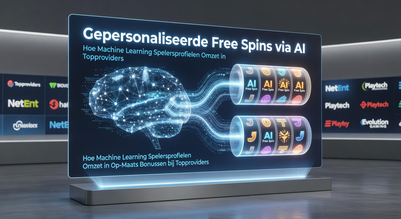 AI-gedreven analyse van spelersdata die leidt tot gepersonaliseerde free spins bonussen op een modern slotspel-scherm