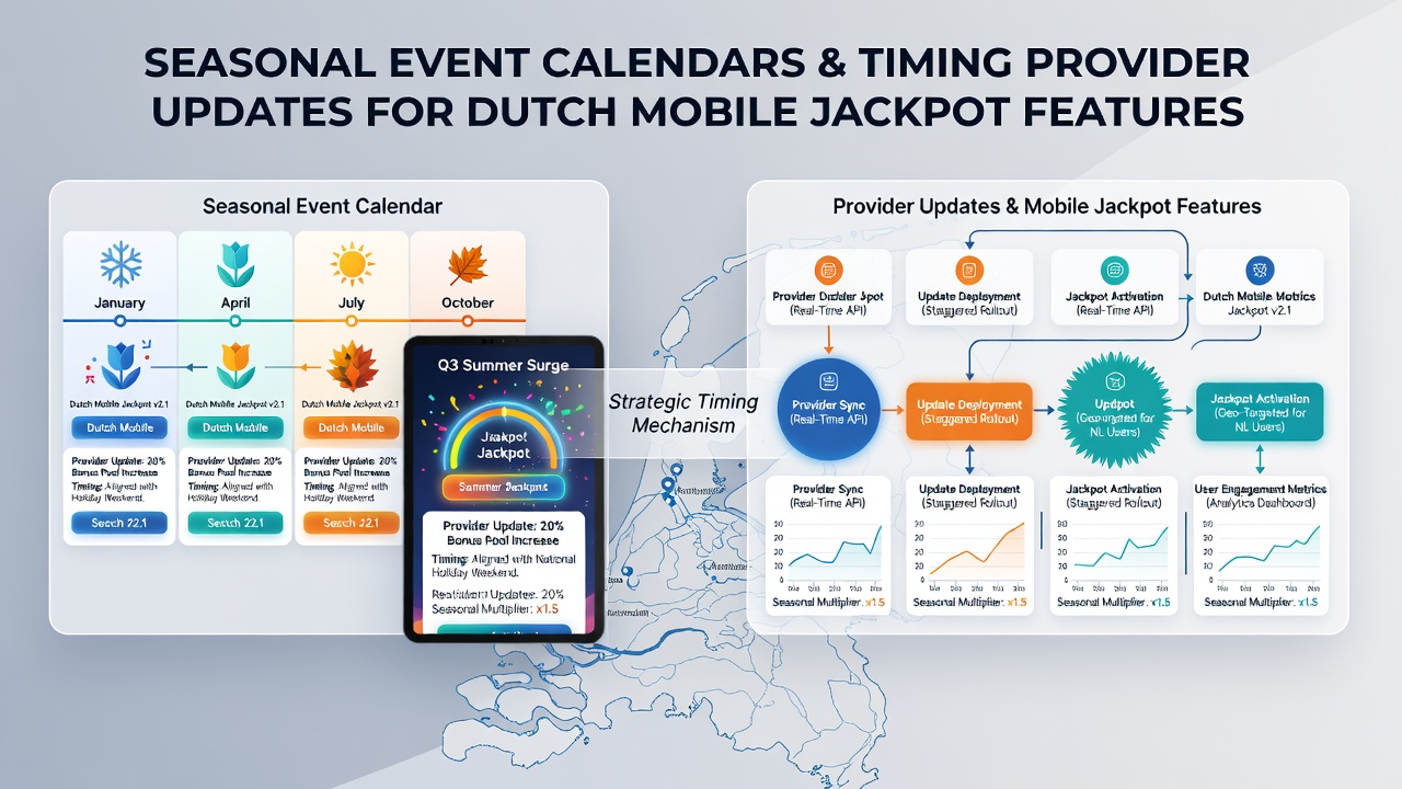 Provider updates timing voor mobiele jackpots tijdens seizoensevenementen